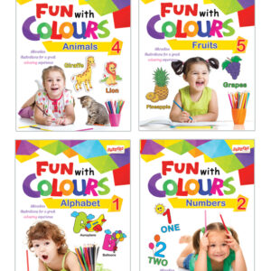Fun with Colours 4 Book Set (Alphabet, Numbers, Animals, Fruits)
